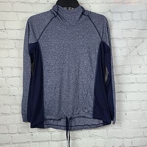Under Armour Women’s Long Sleeve Heathered Navy and Dark Navy Pullover
